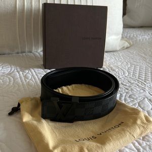 Mens Louis Vuitton Damien Print Belt